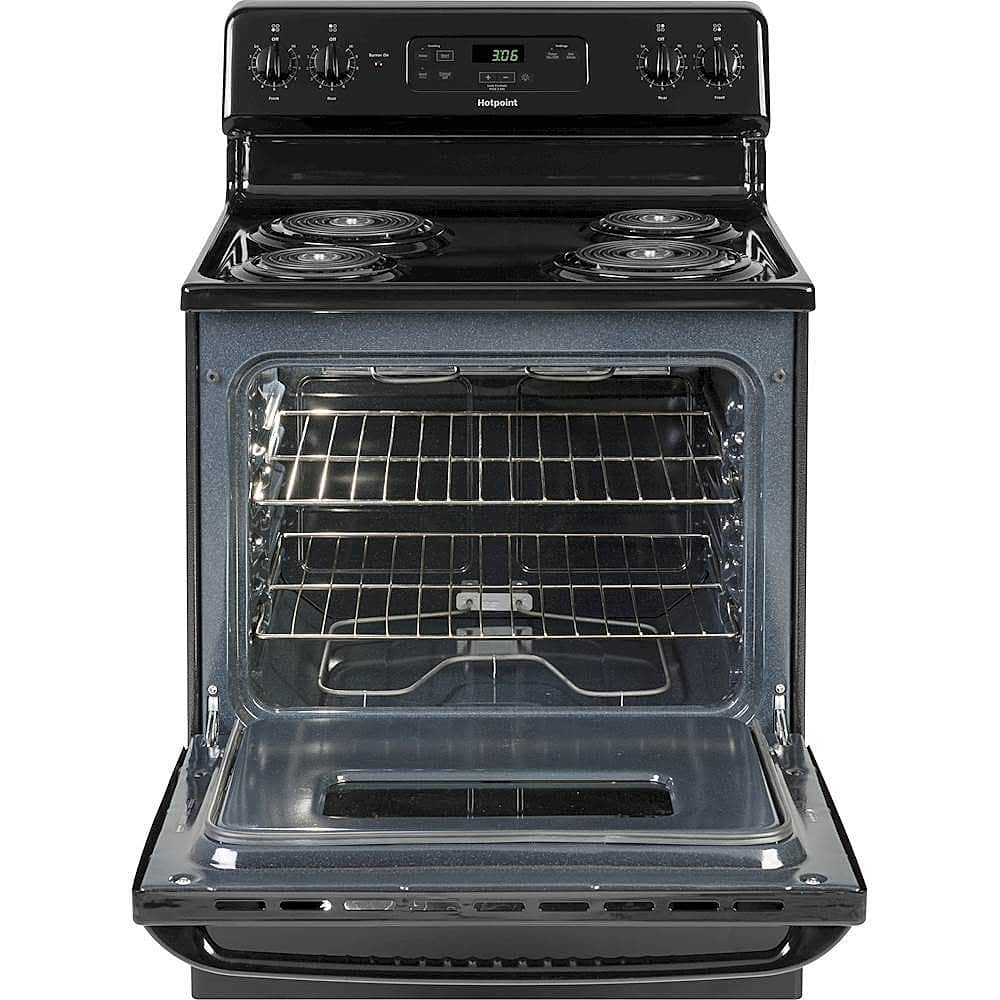 Alt View 1. Hotpoint - 5.0 Cu. Ft. Freestanding Electric Range - Black.