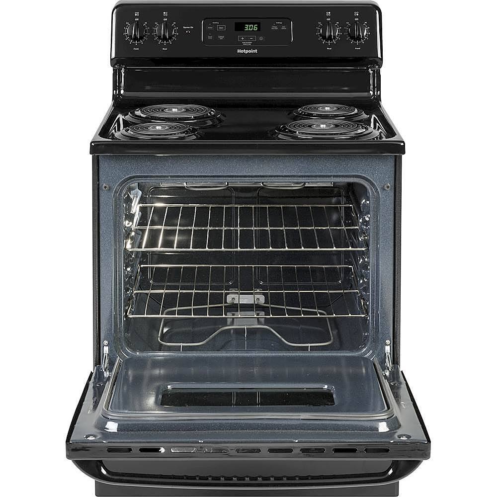 Alt View 1. Hotpoint - 5.0 Cu. Ft. Freestanding Electric Range - Black.