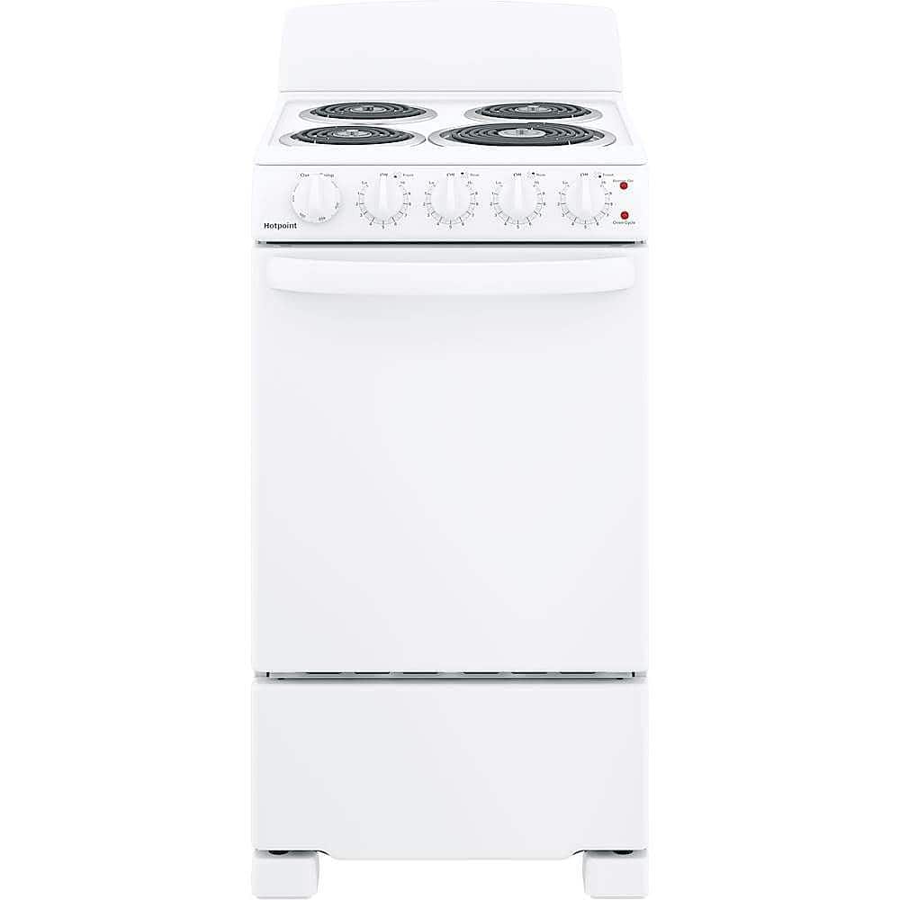Hotpoint - 2.3 Cu. Ft. Freestanding Electric Range - White - Front_Zoom