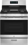 GE - 30 in. Wide 5 Burners 5.0 Cu. Ft. Freestanding Gas Range - Stainless Steel