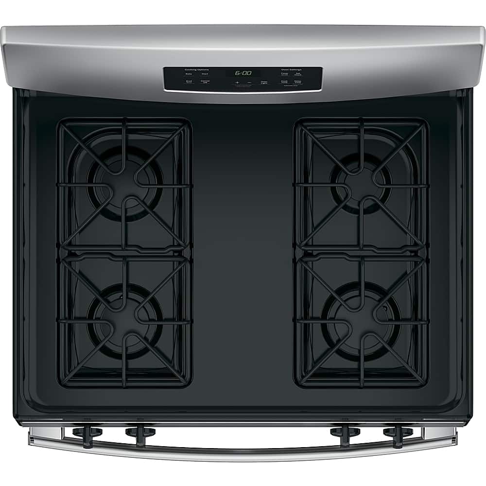Alt View 11. GE - 4.8 Cu. Ft. Freestanding Gas Range - Stainless Steel.