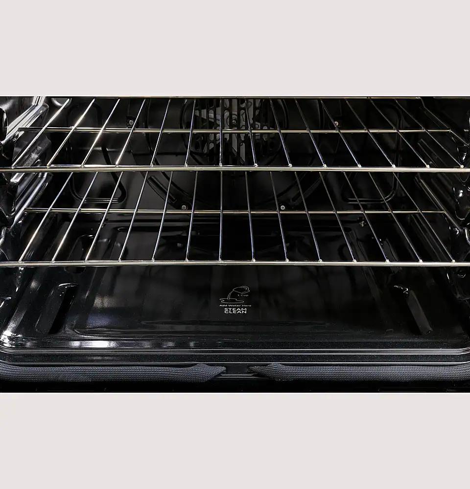 Alt View 27. GE Profile - 6.8 Cu. Ft. Frestanding Double Oven Gas True Convection Range with No-Preheat Air Fry - Stainless Steel.