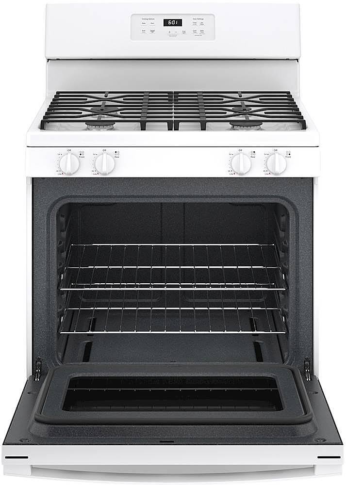 Alt View 11. GE - 4.8 Cu. Ft. Freestanding Gas Range - White.