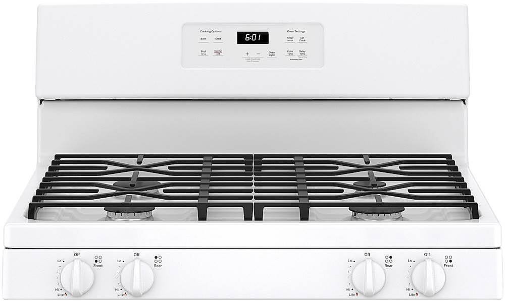 Alt View 1. GE - 4.8 Cu. Ft. Freestanding Gas Range - White.
