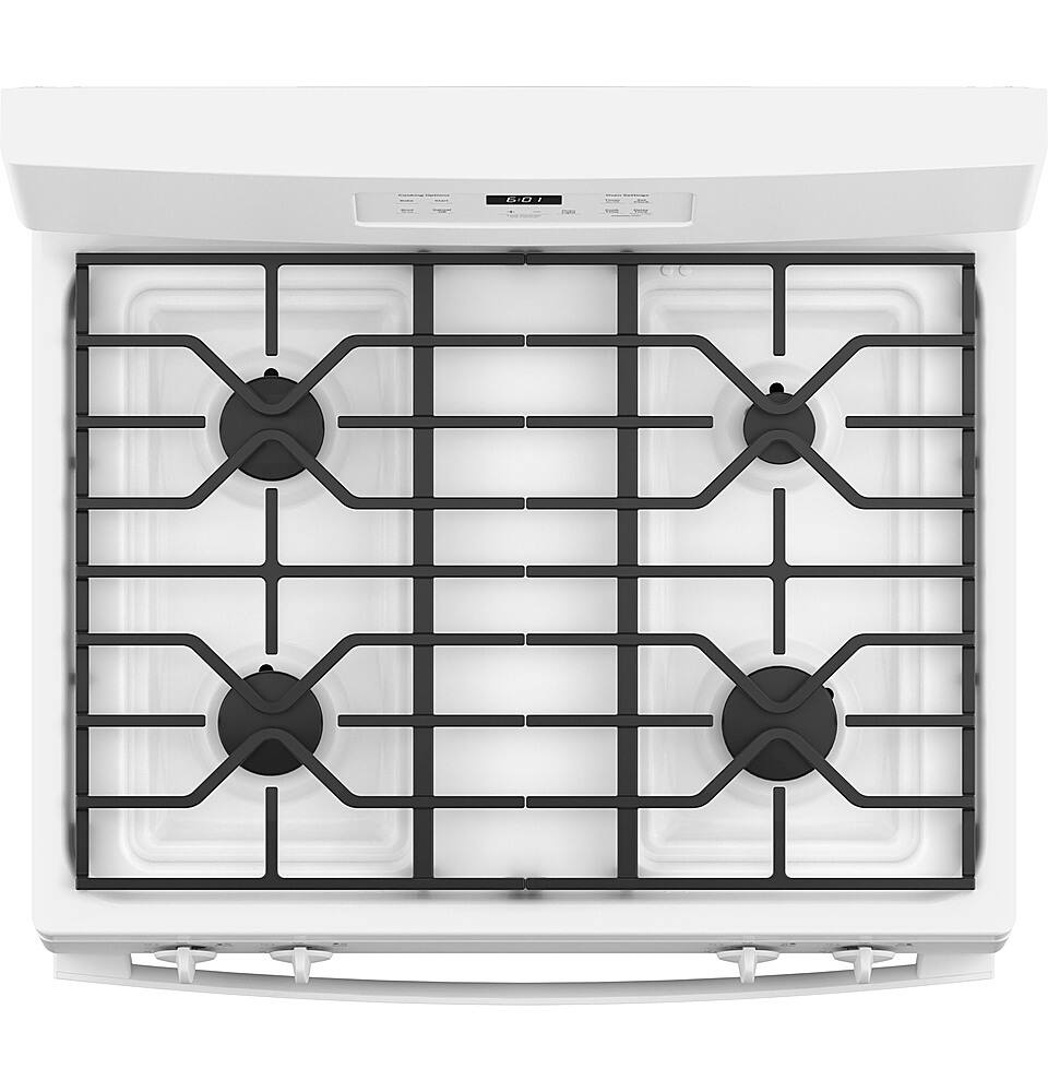Alt View 28. GE - 4.8 Cu. Ft. Freestanding Gas Range - White.