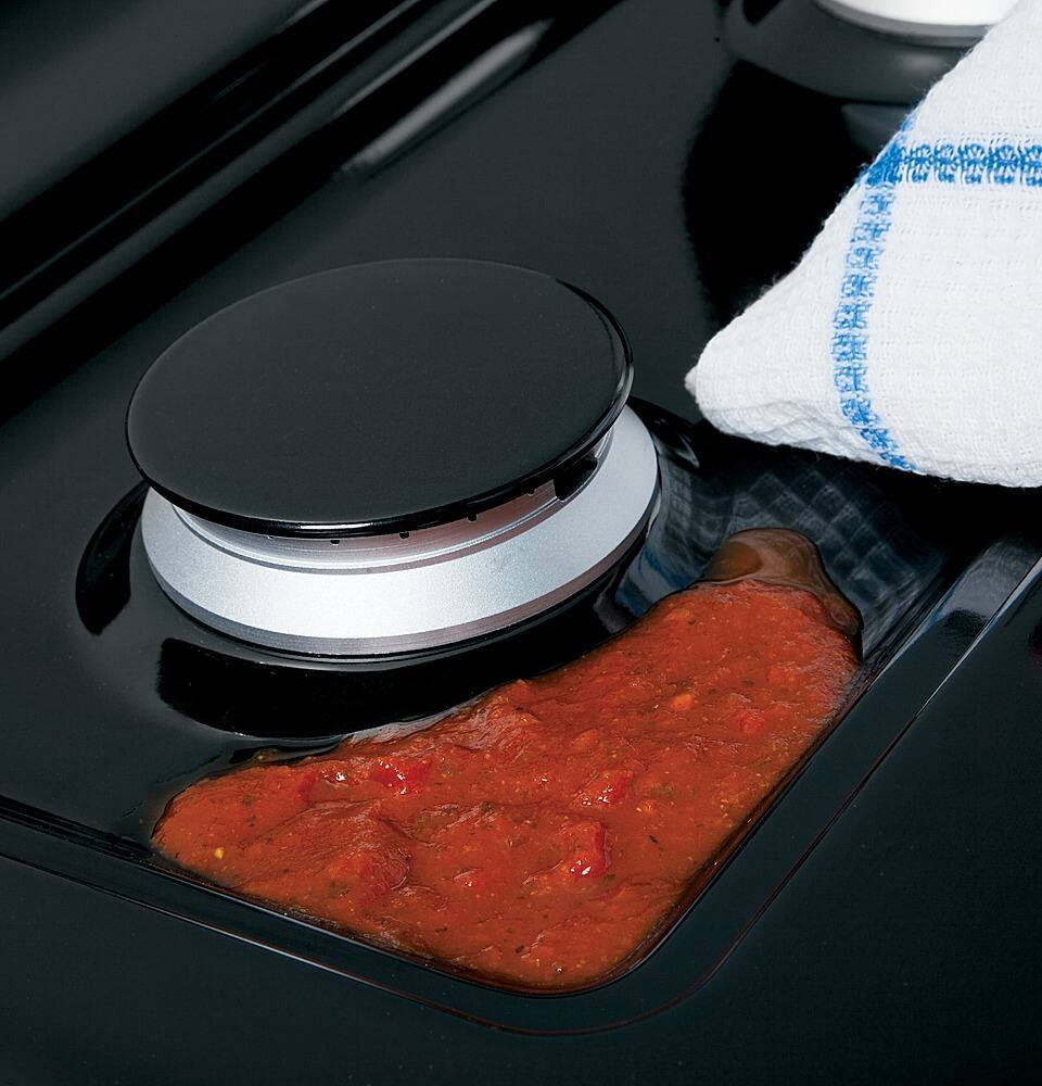 Alt View 17. Hotpoint - 4.8 Cu. Ft. Freestanding Gas Range - Black.