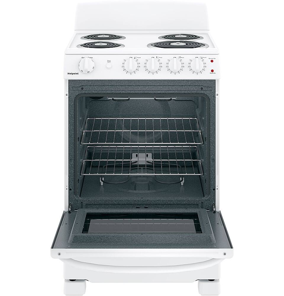 Angle. Hotpoint - 2.9 Cu. Ft. Freestanding Electric Range - White.