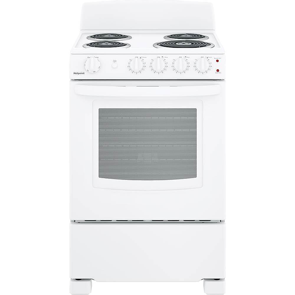 Hotpoint - 2.9 Cu. Ft. Freestanding Electric Range - White - Front_Zoom