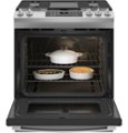 Alt View Zoom 2. GE - 5.6 Cu. Ft. Slide-In Gas Convection Range with Self-Steam Cleaning, Built-In Wi-Fi, and No-Preheat Air Fry - Stainless Steel.