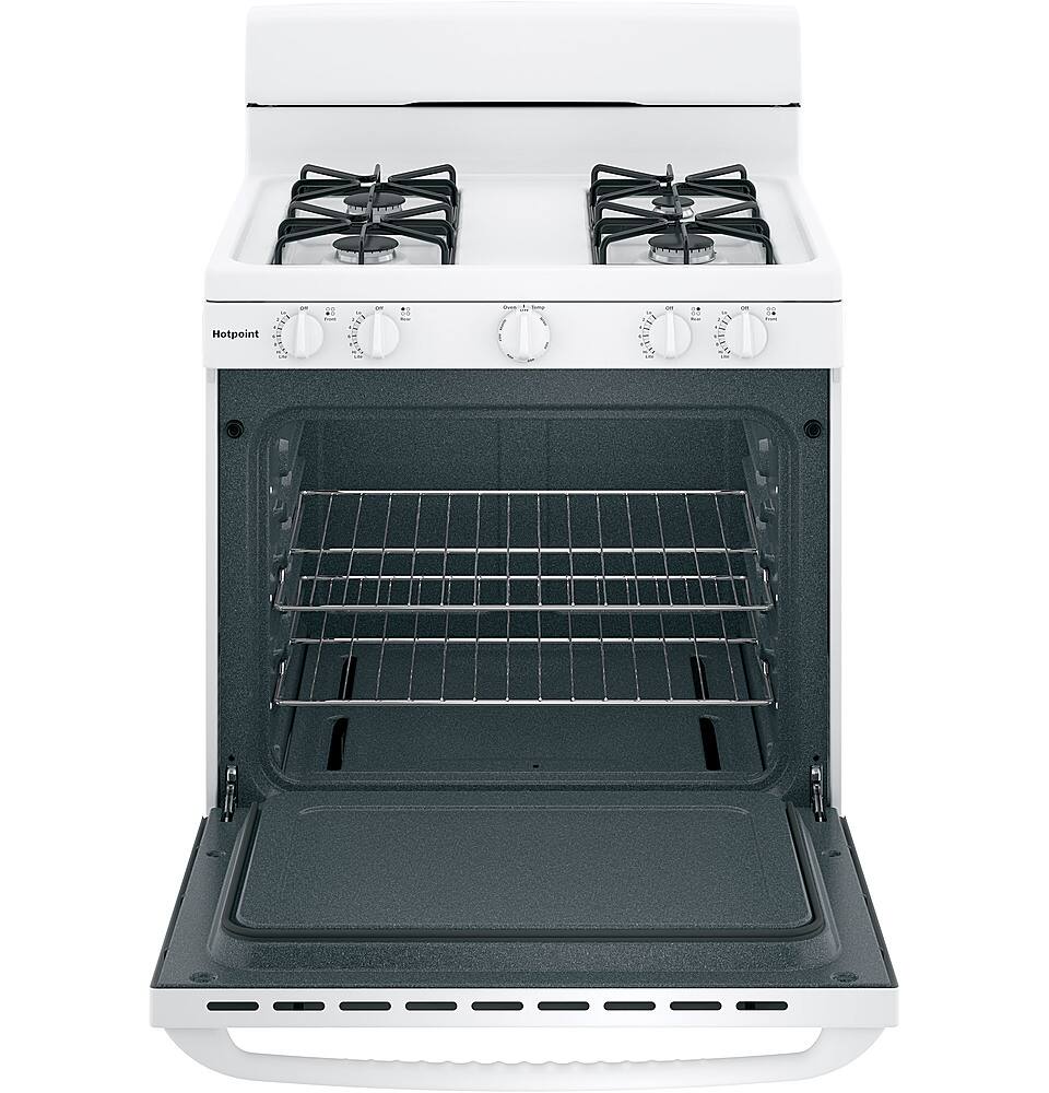 Alt View 16. Hotpoint - 4.8 Cu. Ft. Freestanding Gas Range - White.