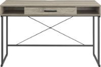 Insignia™ - Computer Desk with Drawer – 47" Wide - Dark Oak - Front_Zoom