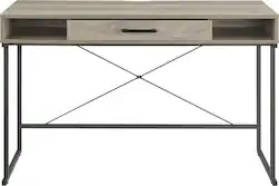 Insignia™ - Computer Desk with Drawer – 47" Wide - Dark Oak - Front_Zoom