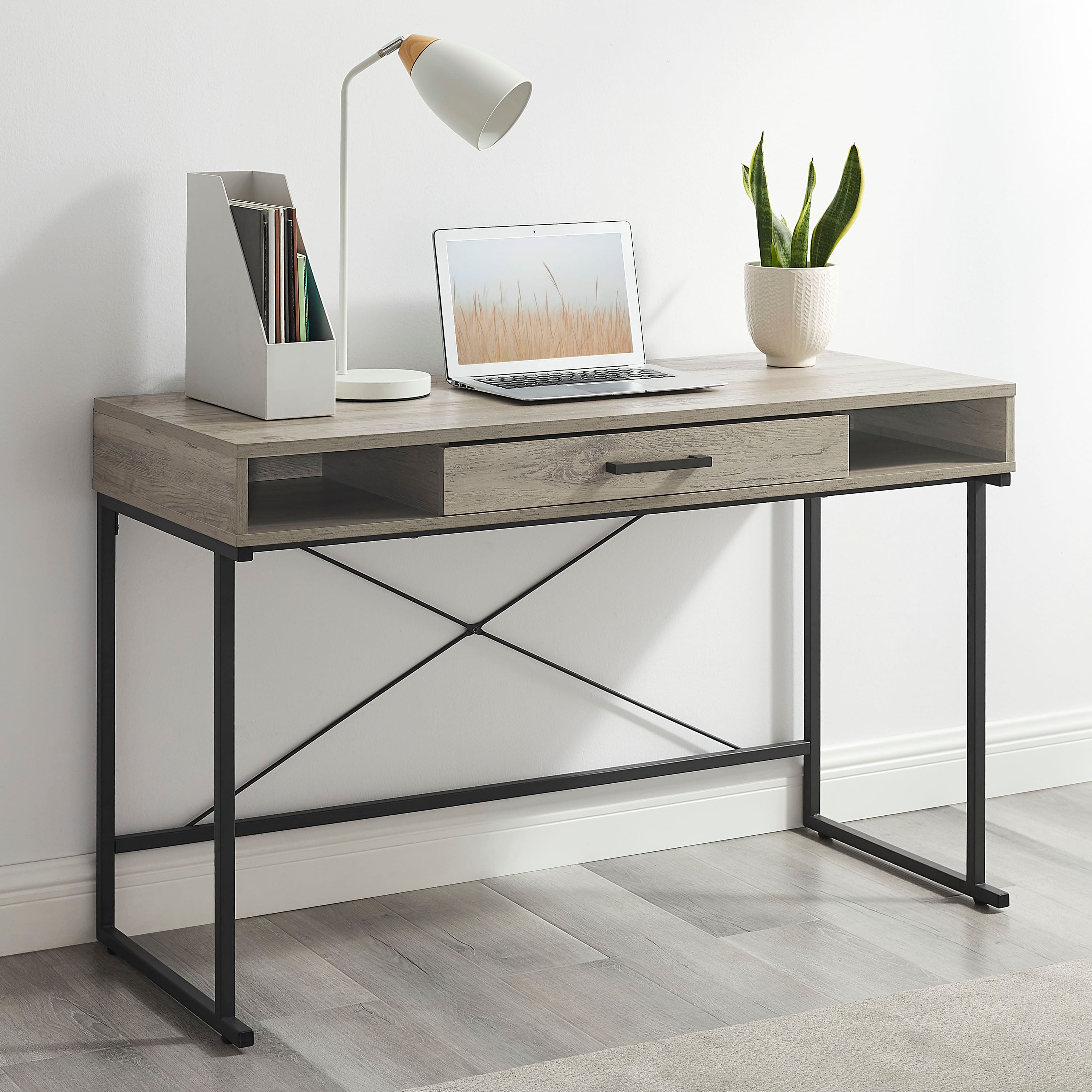Alt View 13. Insignia™ - Computer Desk with Drawer – 47" Wide - Dark Oak.