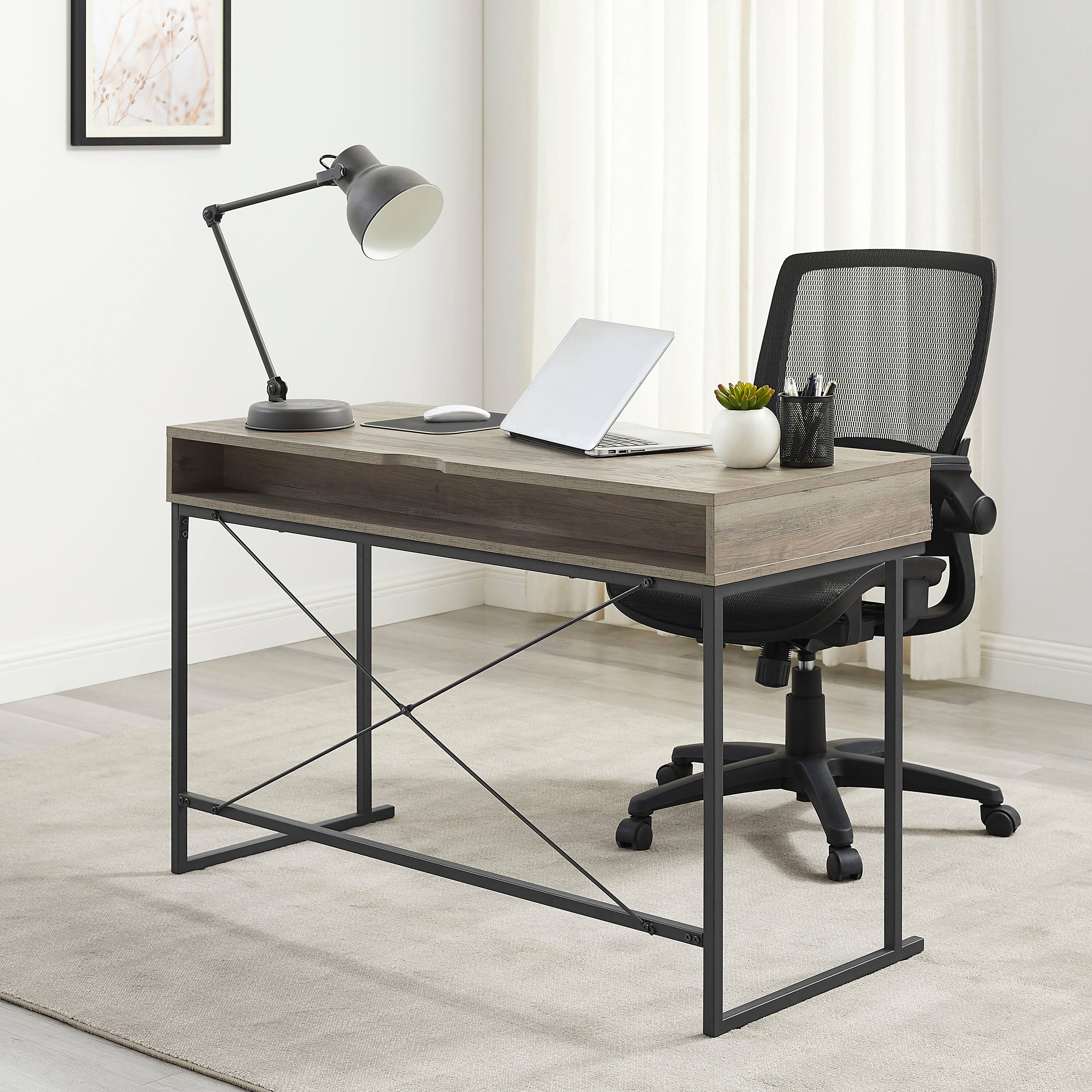 Alt View 14. Insignia™ - Computer Desk with Drawer – 47" Wide - Dark Oak.