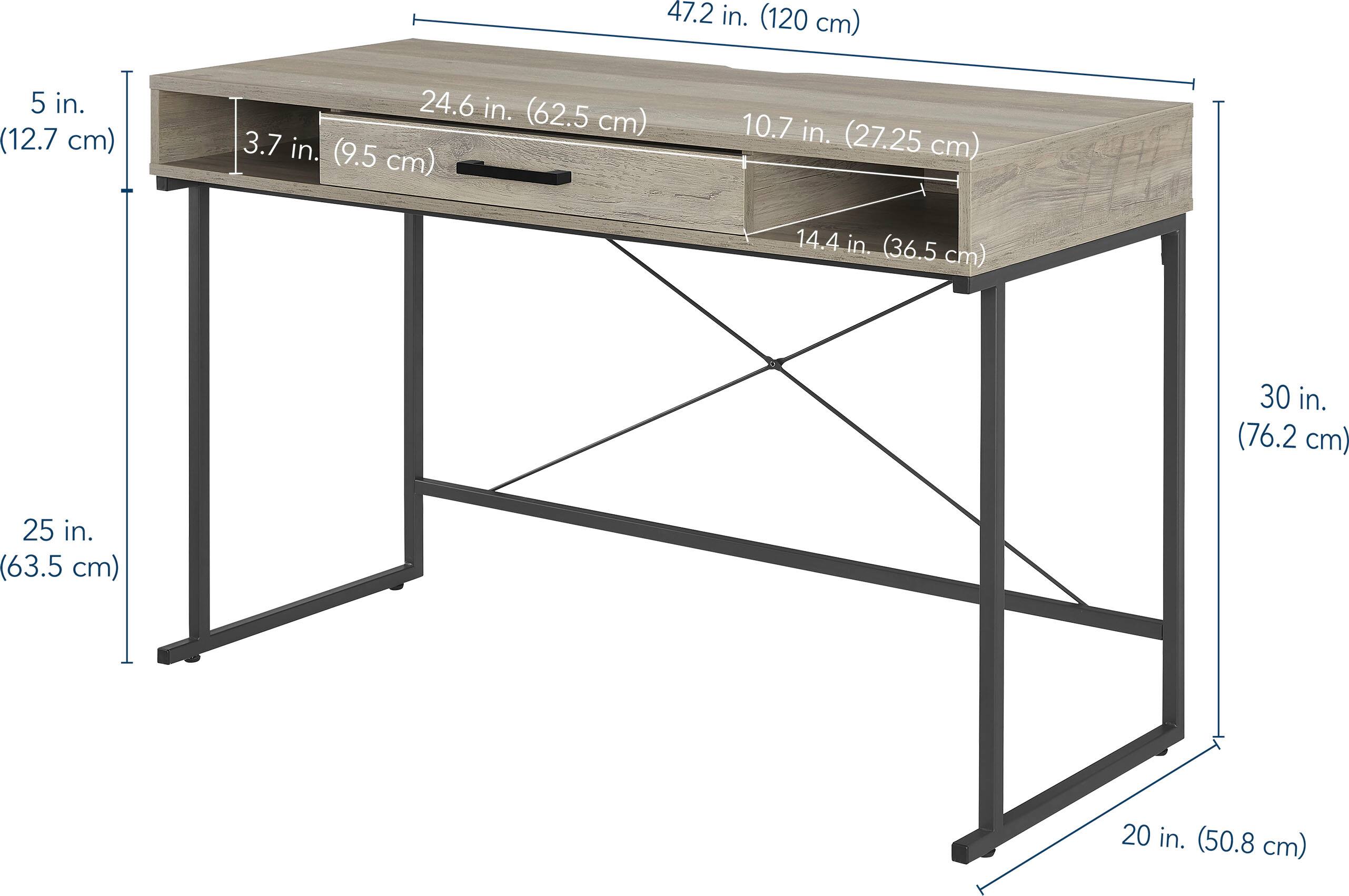 Alt View 18. Insignia™ - Computer Desk with Drawer – 47" Wide - Dark Oak.
