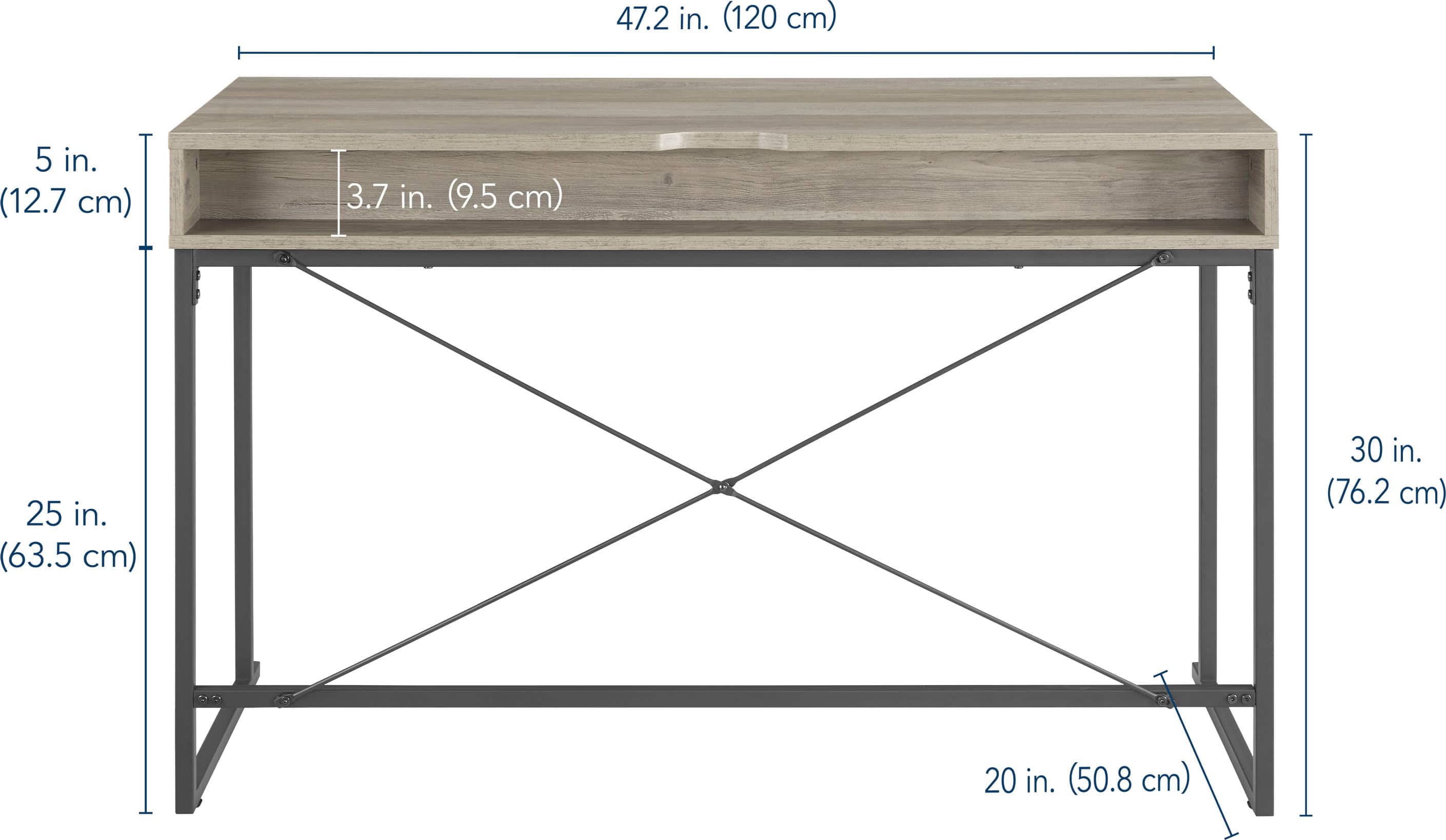 Alt View 19. Insignia™ - Computer Desk with Drawer – 47" Wide - Dark Oak.
