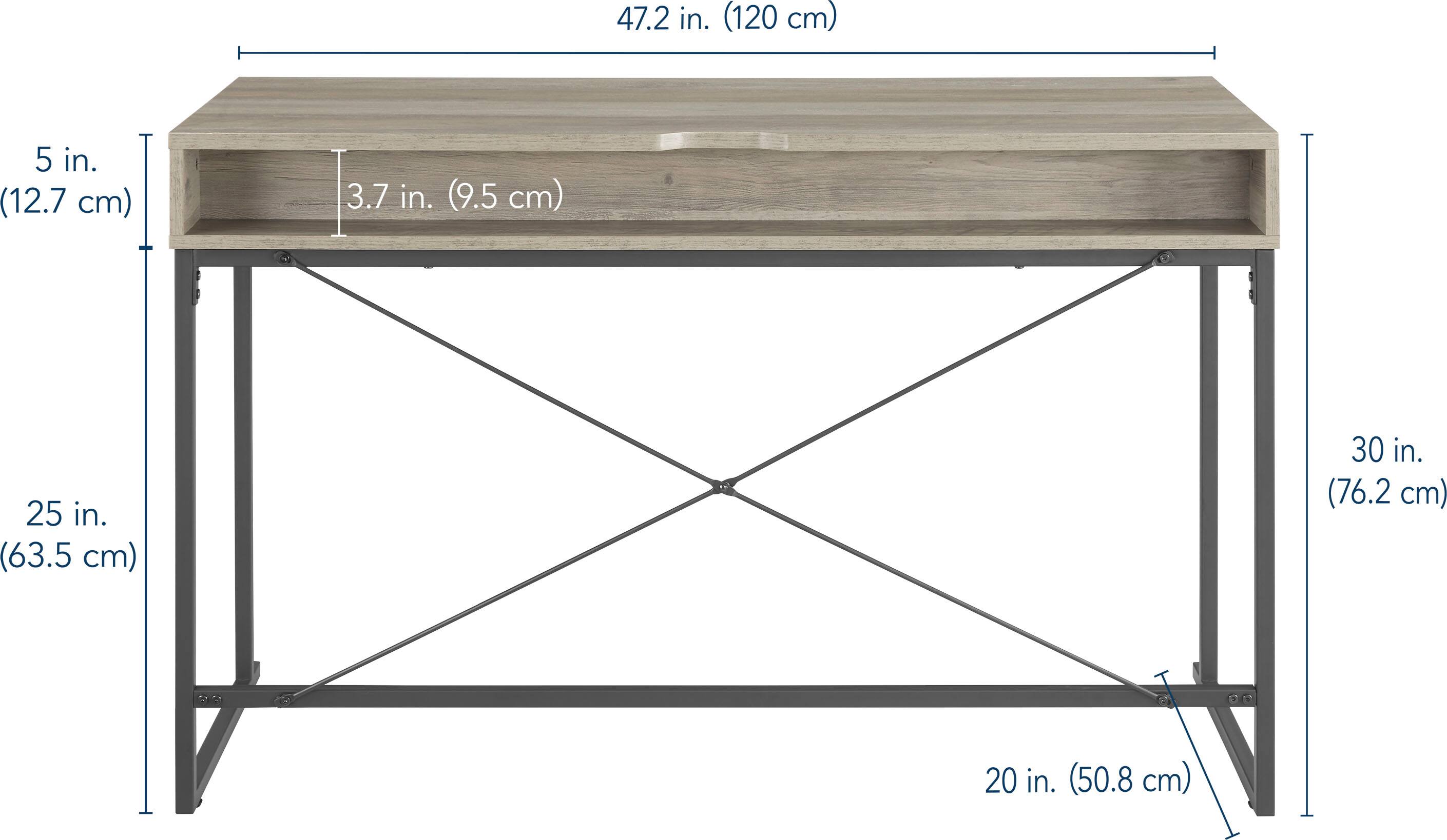 Alt View 19. Insignia™ - Computer Desk with Drawer – 47" Wide - Dark Oak.