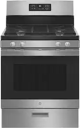 GE - 4.8 Cu. Ft. Freestanding Gas Range - Stainless Steel - Front_Zoom