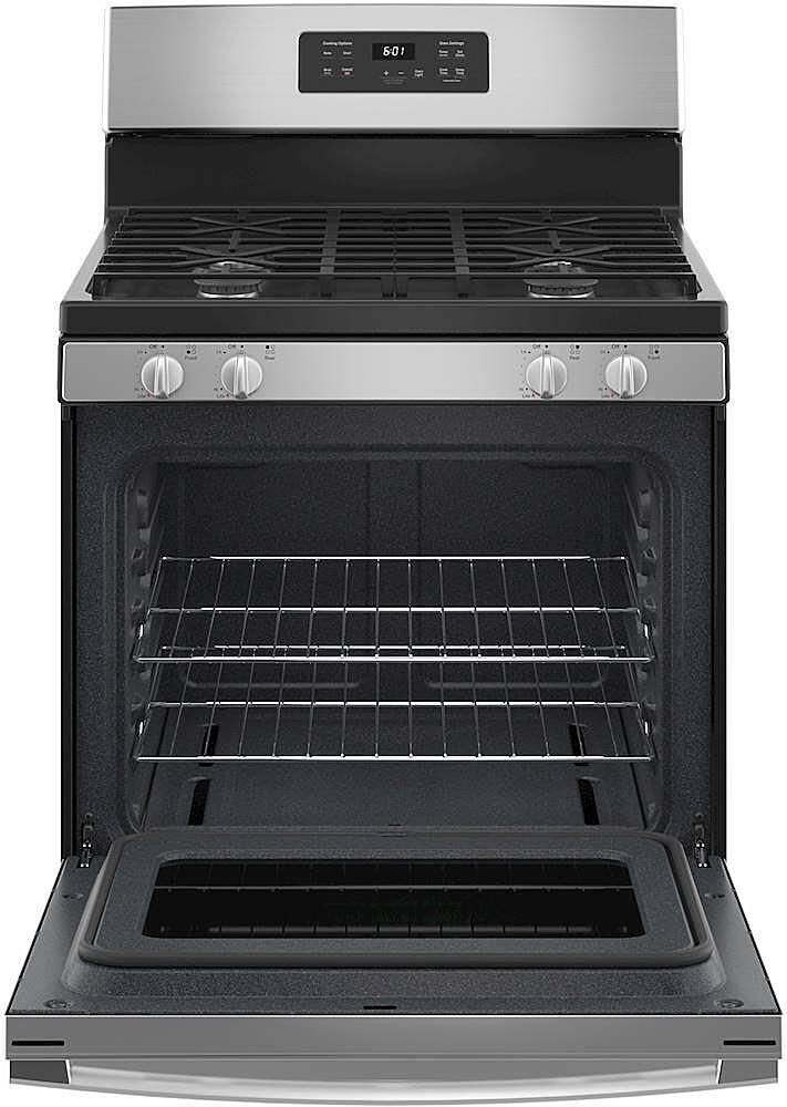 Alt View 11. GE - 4.8 Cu. Ft. Freestanding Gas Range - Stainless Steel.