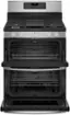 Alt View 1. GE - 6.8 Cu. Ft. Freestanding Double-Oven Gas Convection Range with Self-Steam Cleaning and No-Preheat Air Fry - Stainless steel.