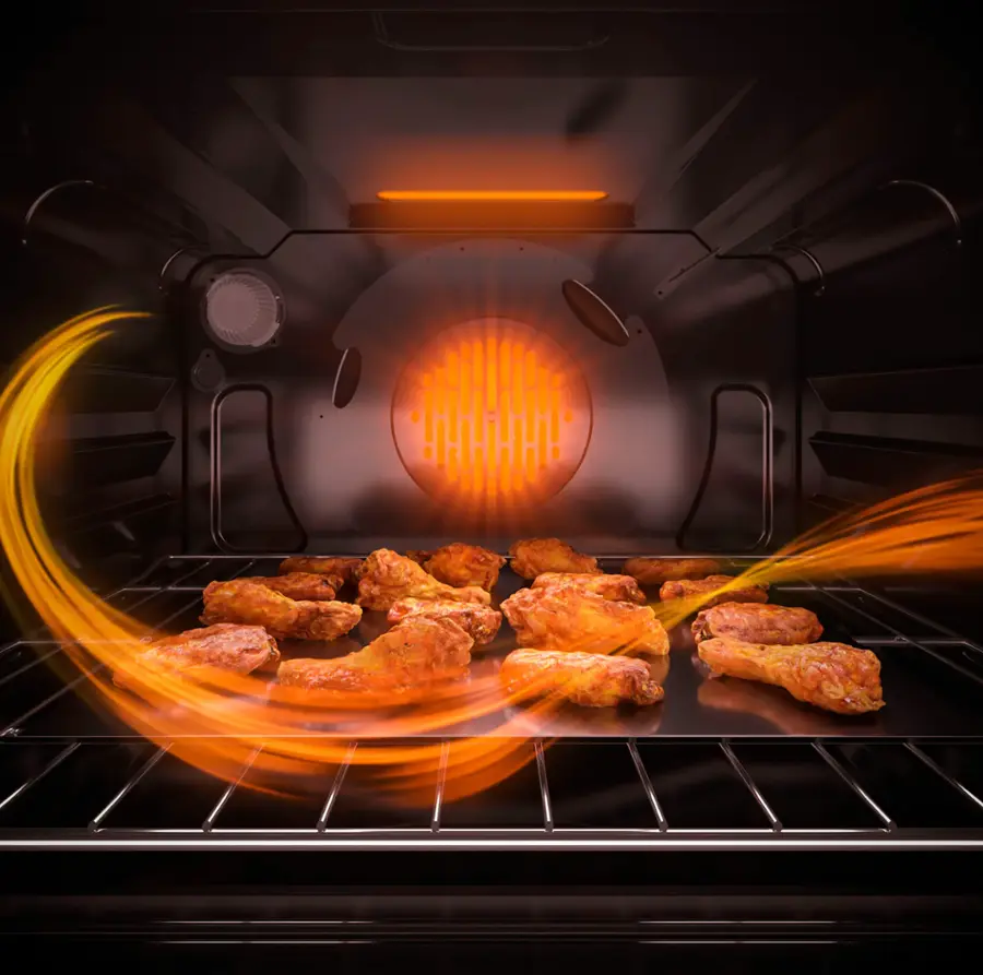 Alt View 15. GE - 6.8 Cu. Ft. Freestanding Double-Oven Gas Convection Range with Self-Steam Cleaning and No-Preheat Air Fry - Stainless steel.