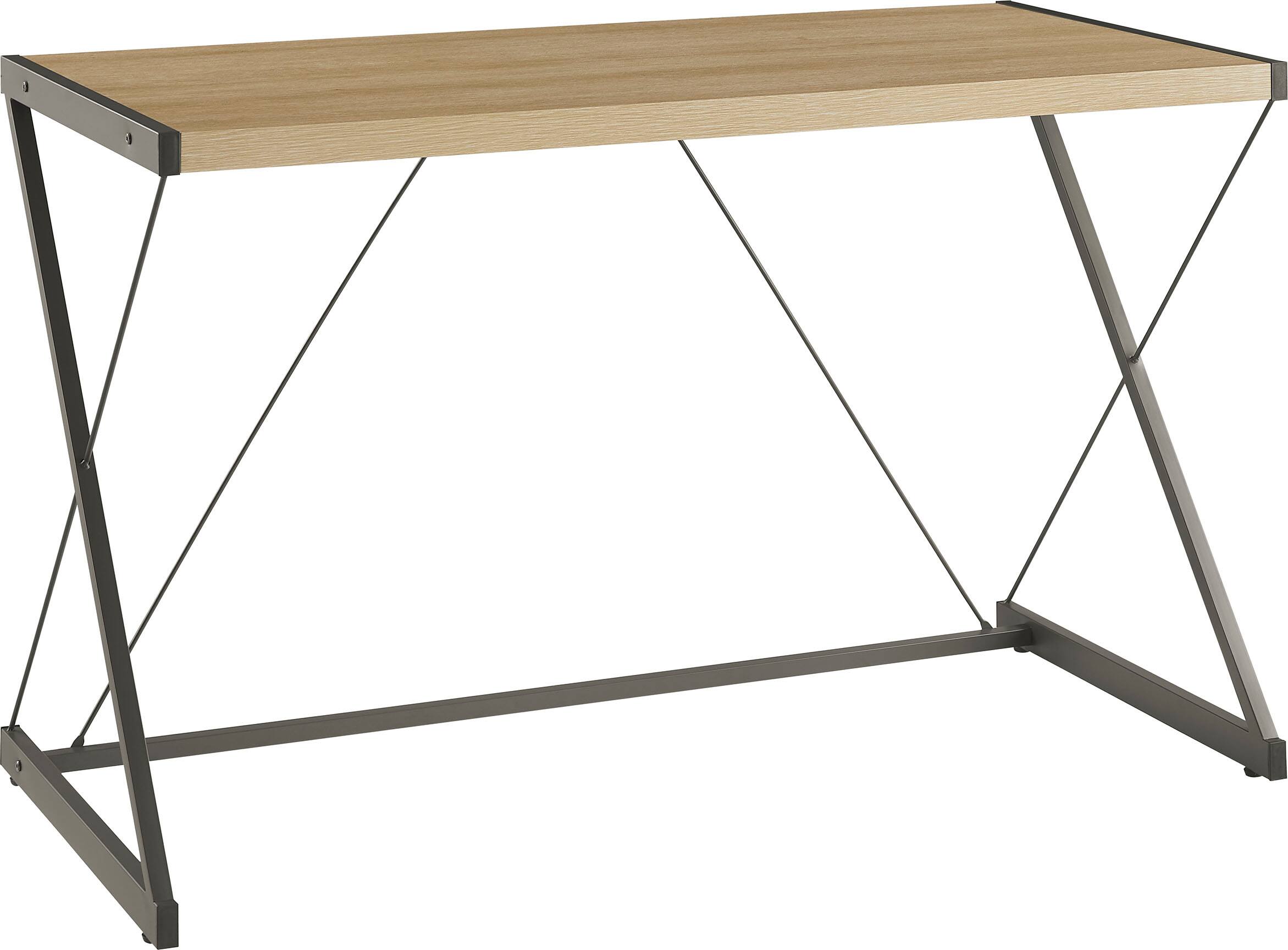 Angle. Insignia™ - Computer Desk – 47" Wide - Light Oak.