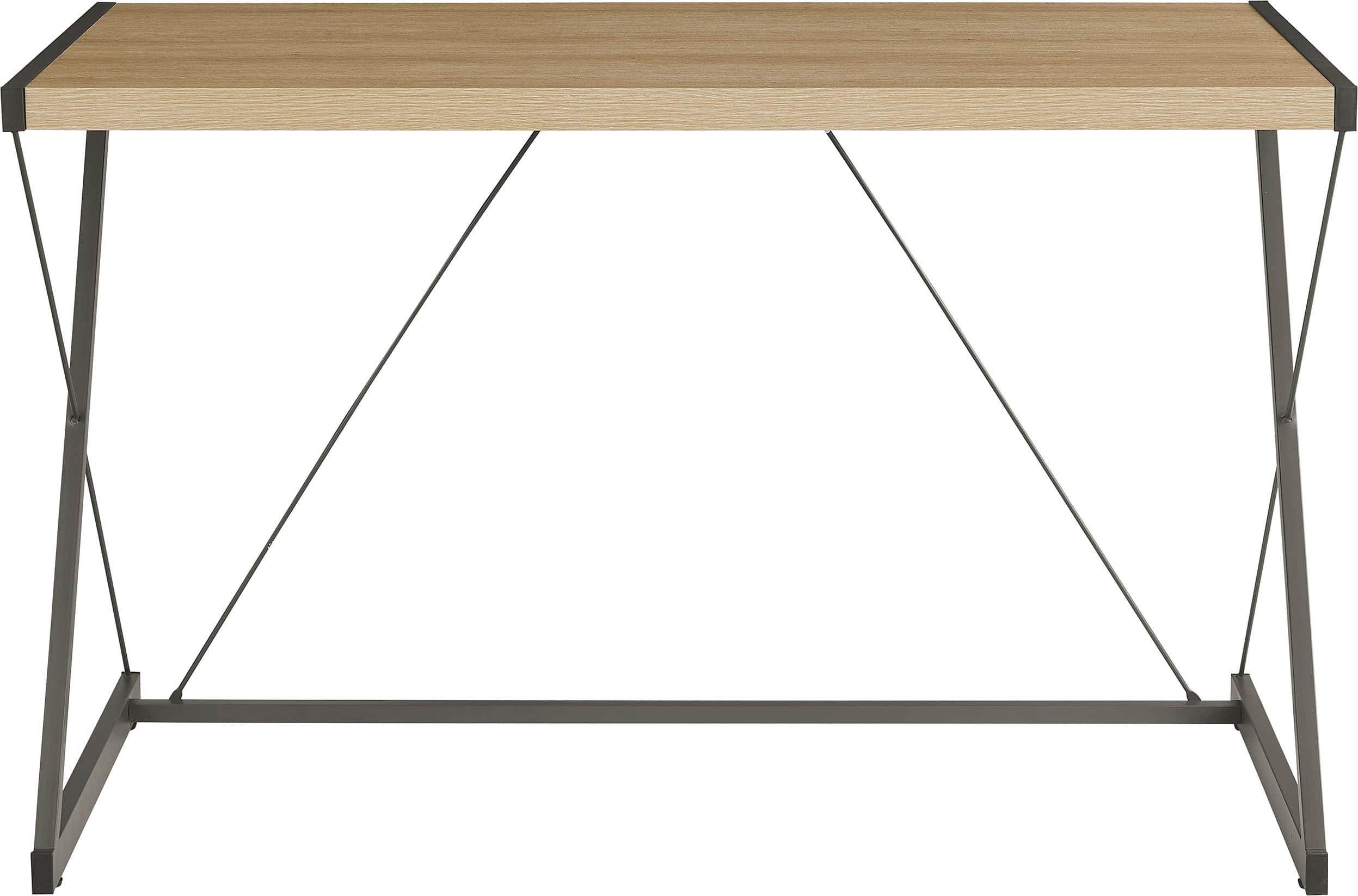 Front. Insignia™ - Computer Desk – 47" Wide - Light Oak.