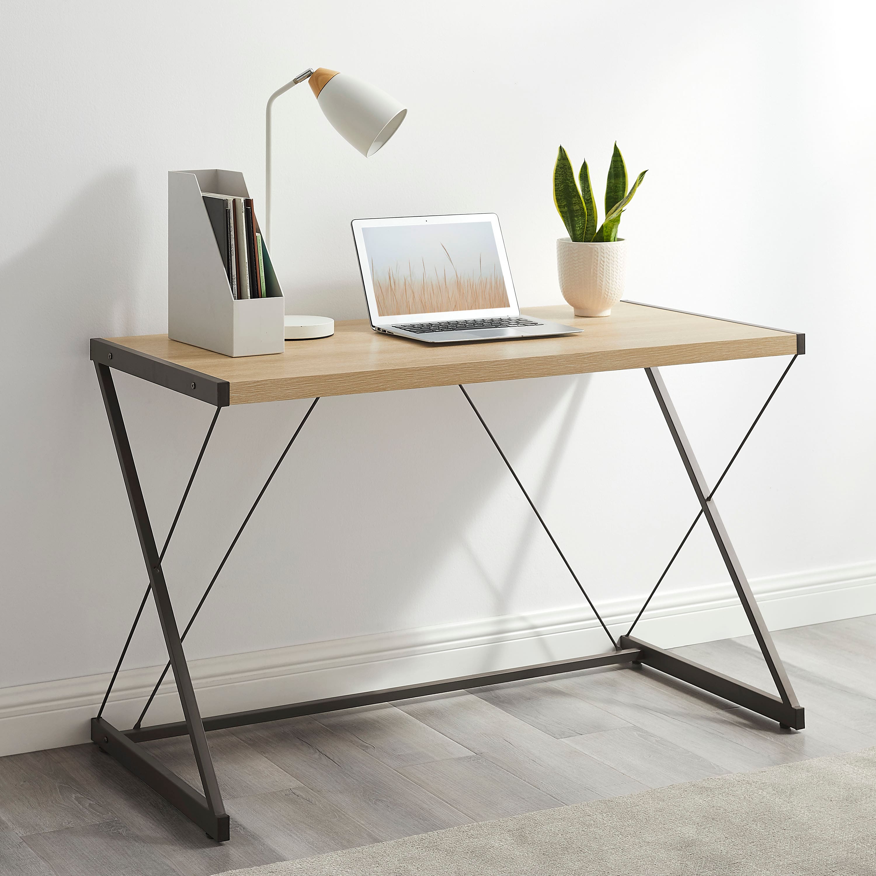 Alt View 12. Insignia™ - Computer Desk – 47" Wide - Light Oak.