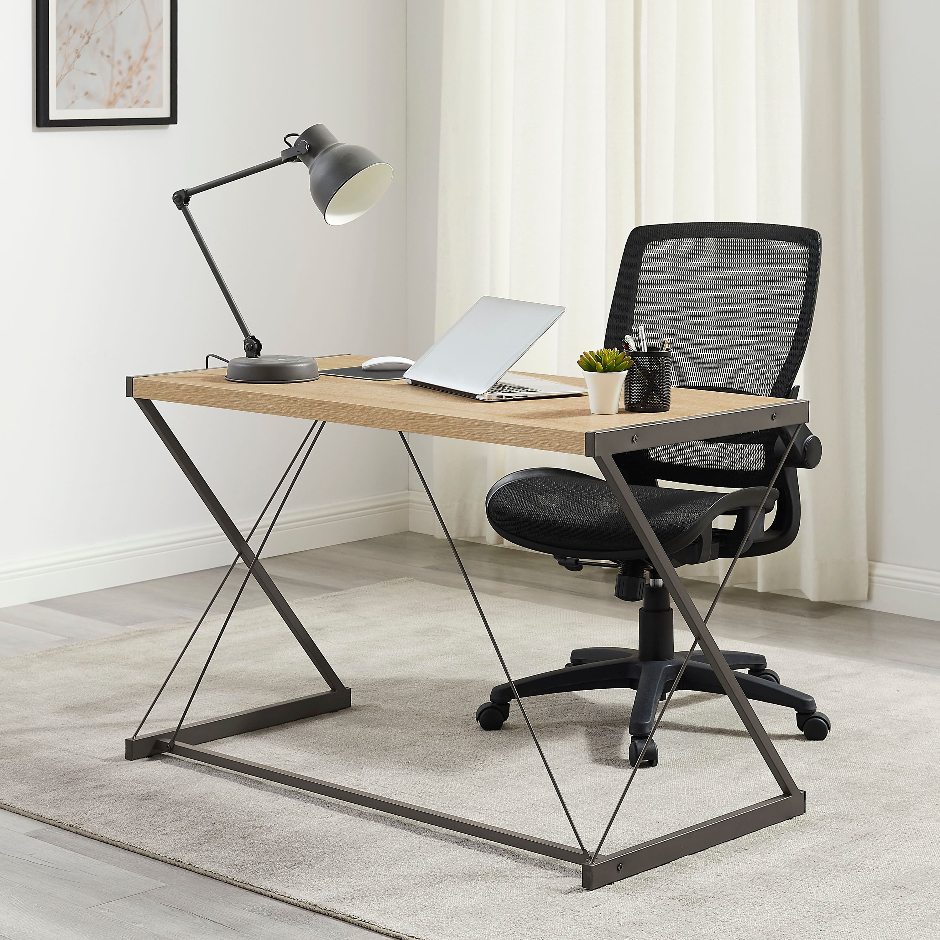 Alt View 13. Insignia™ - Computer Desk – 47" Wide - Light Oak.