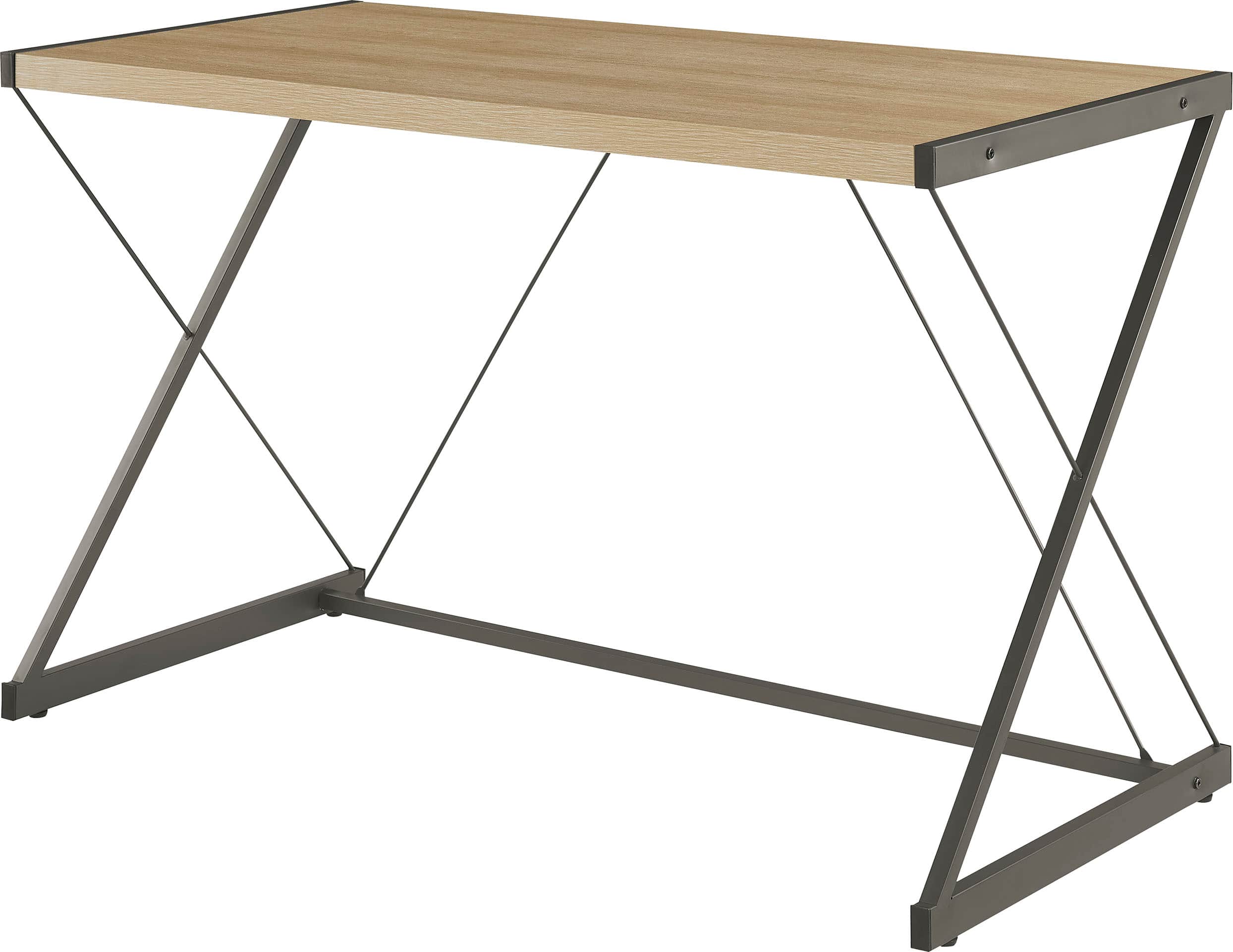 Left. Insignia™ - Computer Desk – 47" Wide - Light Oak.