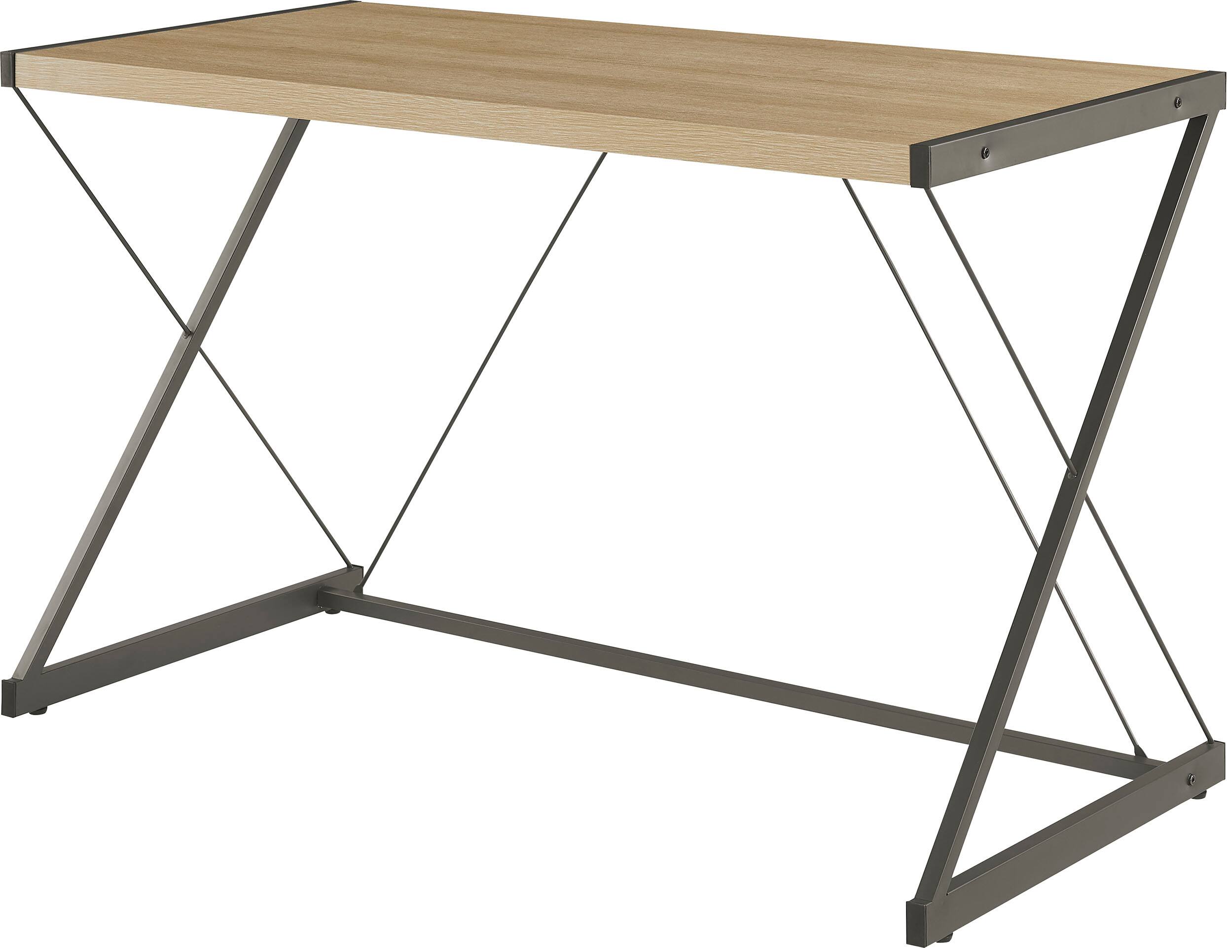 Left. Insignia™ - Computer Desk – 47" Wide - Light Oak.