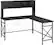 Angle. Insignia™ - L-Shaped Computer Desk with Hutch - Black.