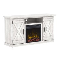 Twin Star Home - Cottonwood TV Stand for TVs up to 55" with Electric Fireplace - Sargent Oak - Front_Zoom