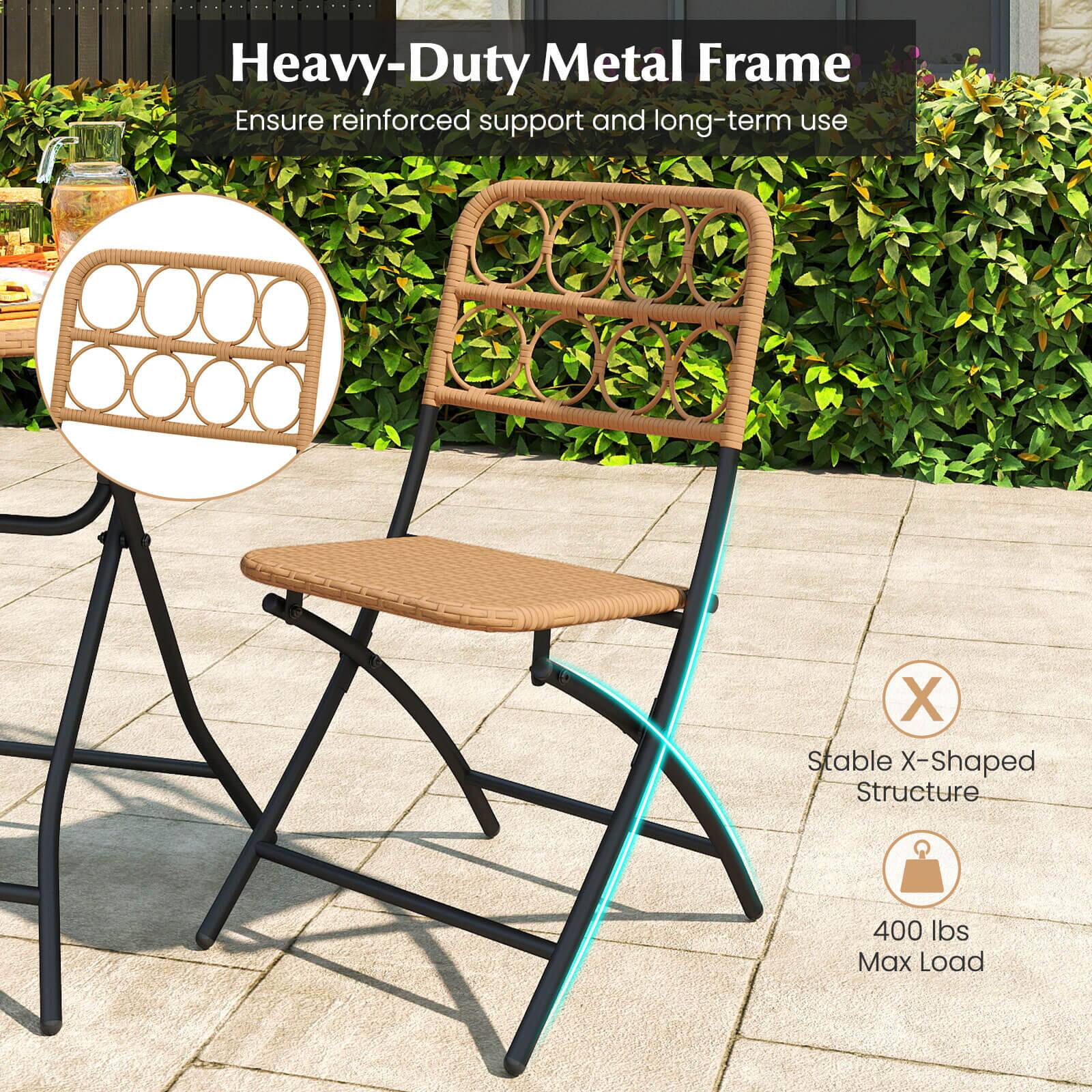 Heavy-Duty Metal Frame  
Ensure reinforced support and long-term use  

Stable X-Shaped Structure  

400 lbs Max Load