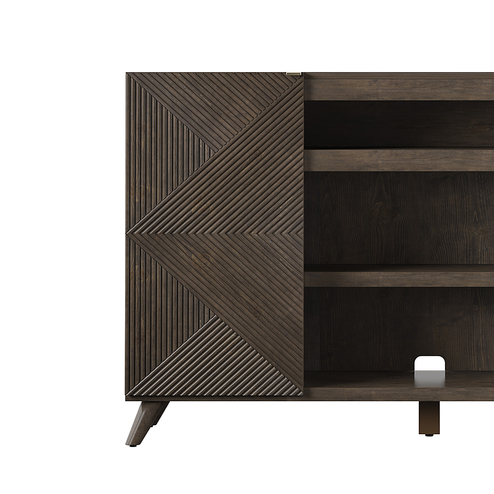 Twin Star Home TV Stand for TVs up to 60” with Geometric Doors 