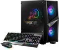 Front Zoom. MSI - Codex ZS Gaming Desktop - AMD Ryzen R7-5700G  - 16GB Memory - NVIDIA GeForce RTX 3060 Ti - 500GB SSD - Black - Black.