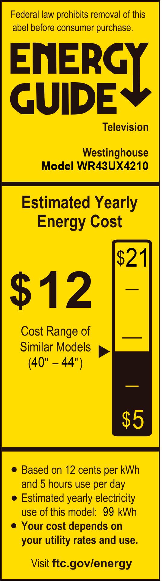 Alt View 19. Westinghouse - 43" 4K UHD Smart Roku TV with HDR - Black.