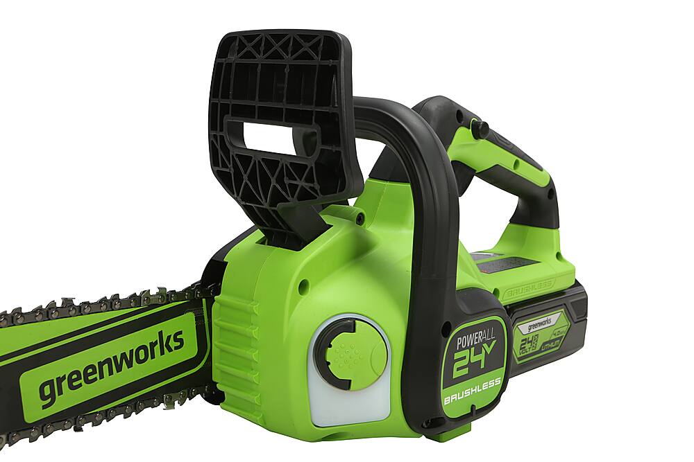 Alt View 15. Greenworks - 12 in. 24-Volt Cordless Brushless Chainsaw (4Ah USB Battery and Charger Included) - Green.