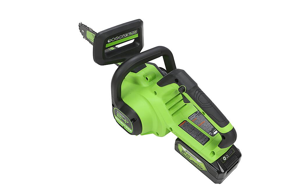 Alt View 17. Greenworks - 12 in. 24-Volt Cordless Brushless Chainsaw (4Ah USB Battery and Charger Included) - Green.