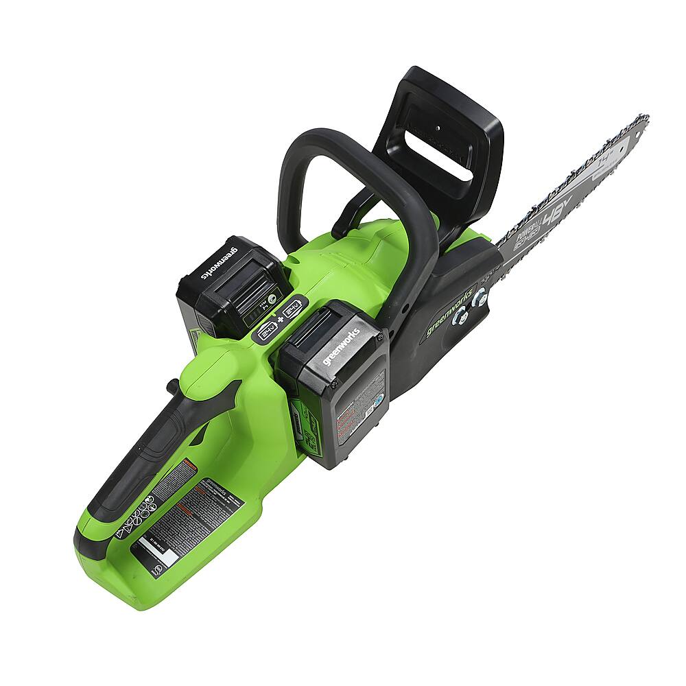Alt View 12. Greenworks - 24V 14” Brushless Cordless Chainsaw (2 4.0 Ah Batteries Dual-Port Rapid Charger Included) - Green.