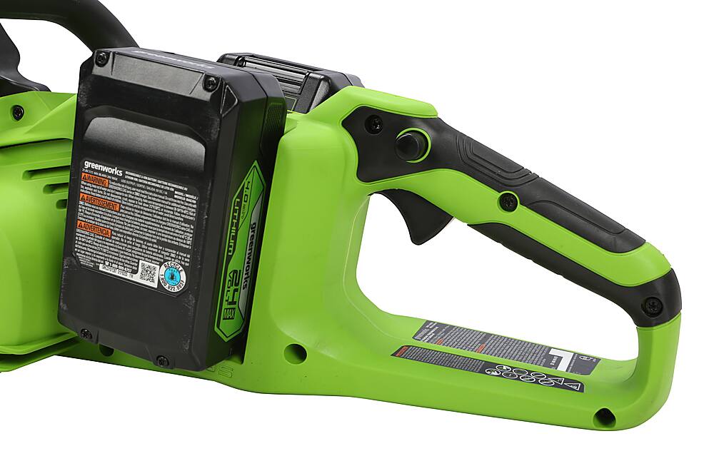 Alt View 15. Greenworks - 24V 14” Brushless Cordless Chainsaw (2 4.0 Ah Batteries Dual-Port Rapid Charger Included) - Green.