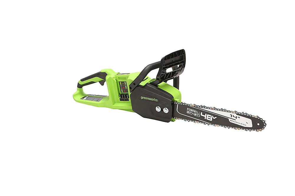 Alt View 16. Greenworks - 24V 14” Brushless Cordless Chainsaw (2 4.0 Ah Batteries Dual-Port Rapid Charger Included) - Green.