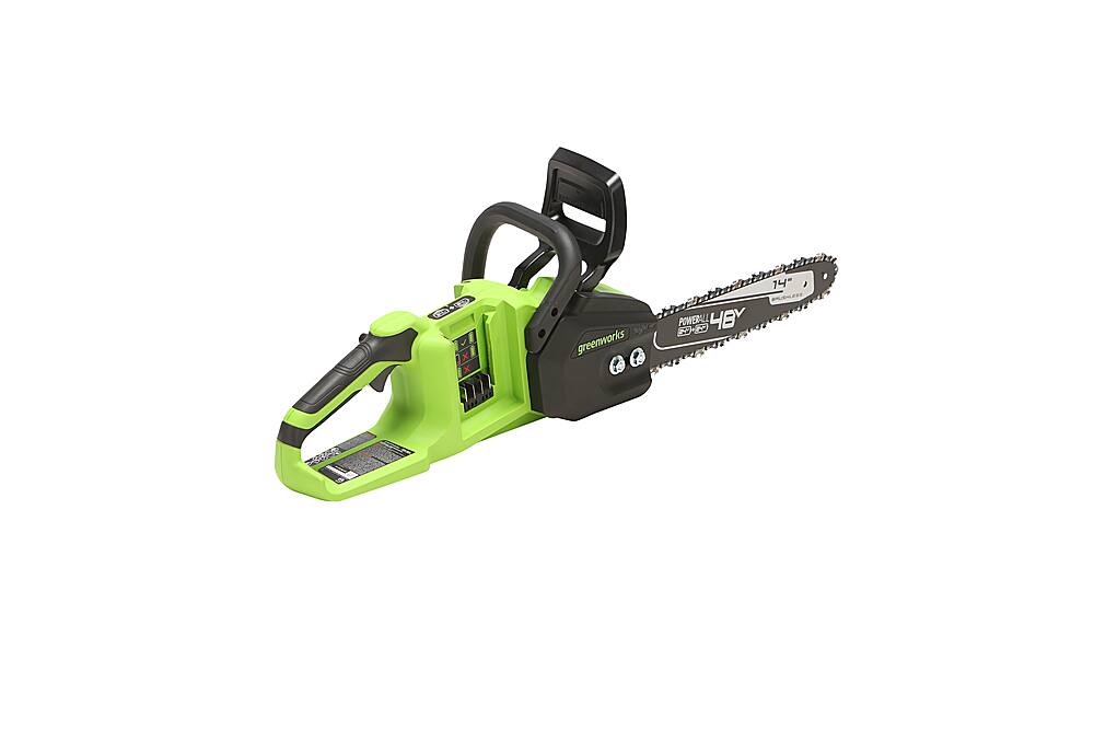 Alt View 17. Greenworks - 24V 14” Brushless Cordless Chainsaw (2 4.0 Ah Batteries Dual-Port Rapid Charger Included) - Green.