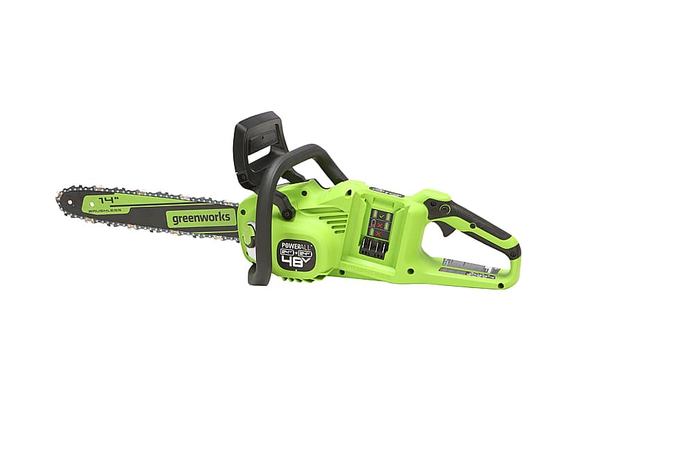 Alt View 20. Greenworks - 24V 14” Brushless Cordless Chainsaw (2 4.0 Ah Batteries Dual-Port Rapid Charger Included) - Green.