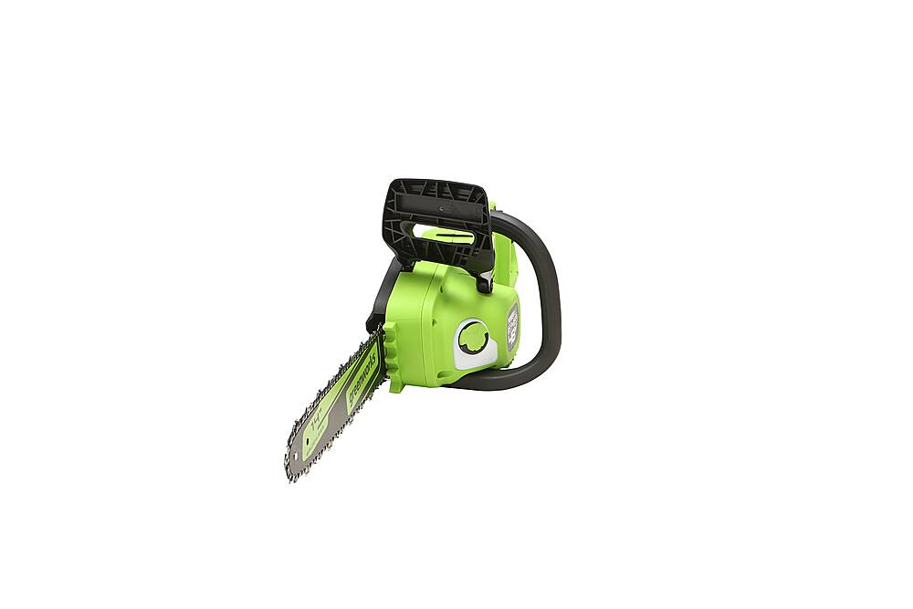 Alt View 21. Greenworks - 24V 14” Brushless Cordless Chainsaw (2 4.0 Ah Batteries Dual-Port Rapid Charger Included) - Green.