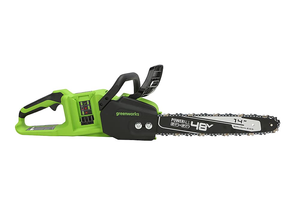 Alt View 22. Greenworks - 24V 14” Brushless Cordless Chainsaw (2 4.0 Ah Batteries Dual-Port Rapid Charger Included) - Green.