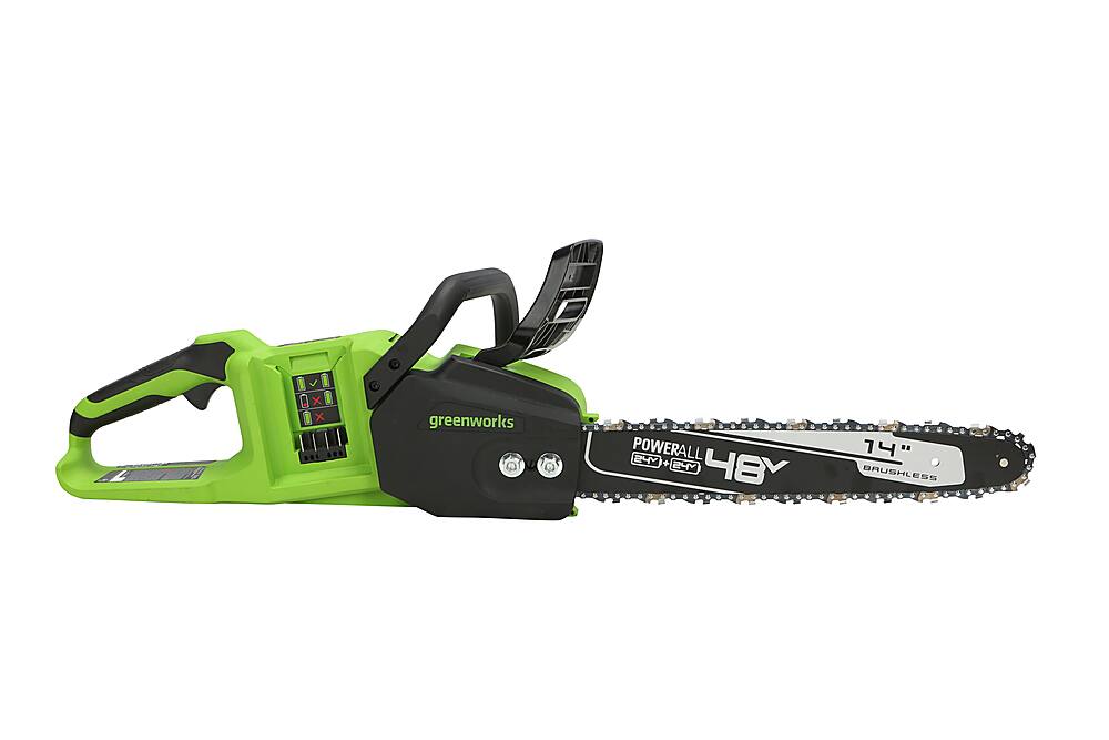 Alt View 22. Greenworks - 24V 14” Brushless Cordless Chainsaw (2 4.0 Ah Batteries Dual-Port Rapid Charger Included) - Green.