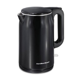Hamilton Beach - 1.6 Liter Cool-Touch Kettle - BLACK - Front_Zoom