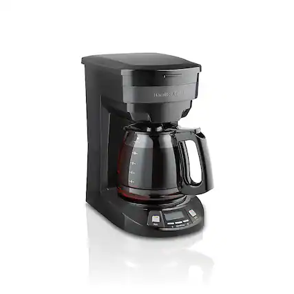 Front. Hamilton Beach - 12 Cup Programmable Coffee Maker - Black.