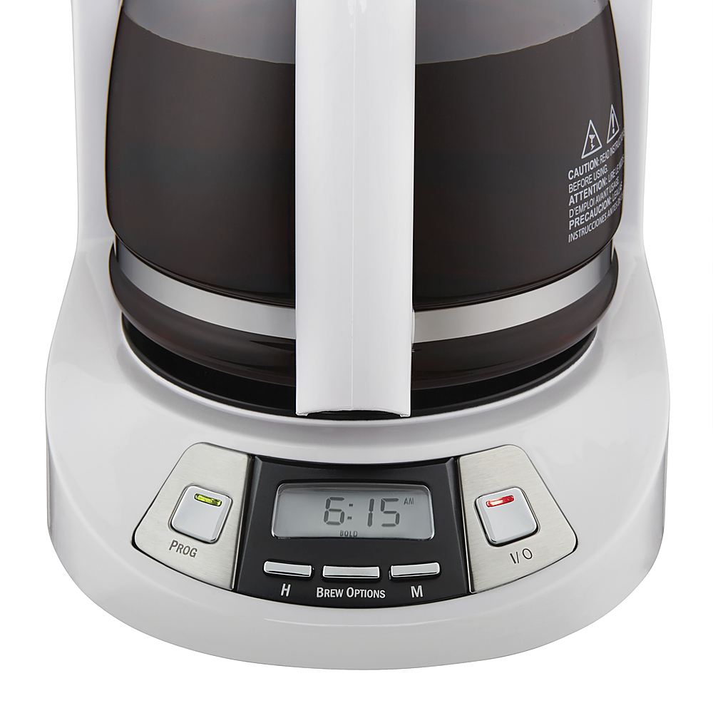 BLACK & DECKER 12-Cup White Programmable Coffee Maker at